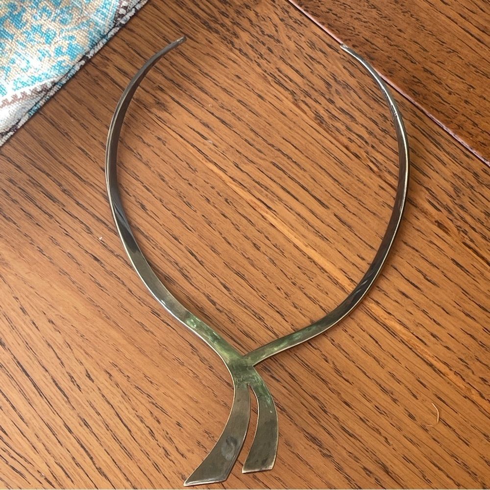 Alicia Plata Mexico Sterling Silver .925 Mid Century Modernist Necklace 44g - Picture 11 of 12